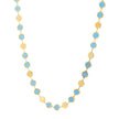 14k Yellow Gold Turquoise Geometric Mirror Gem Chain Necklace (5.00 mm) - Necklaces - Custom Crafting Alliance, LLC