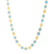 14k Yellow Gold Turquoise Geometric Mirror Gem Chain Necklace (5.00 mm) - Necklaces - Custom Crafting Alliance, LLC