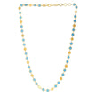 14k Yellow Gold Turquoise Geometric Mirror Gem Chain Necklace (5.00 mm) - Necklaces - Custom Crafting Alliance, LLC