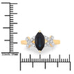 1.50 Carat Genuine Blue Sapphire and White Diamond 14K Yellow Gold Ring - Rings - Custom Crafting Alliance, LLC