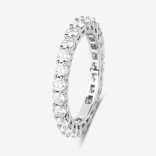 1.50 Carat Lab Grown Diamond 14K White Gold Ring - Rings - Custom Crafting Alliance, LLC