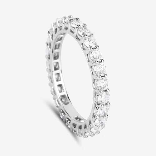 1.50 Carat Lab Grown Diamond 14K White Gold Ring - Rings - Custom Crafting Alliance, LLC