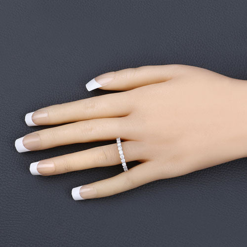 1.50 Carat Lab Grown Diamond 14K White Gold Ring - Rings - Custom Crafting Alliance, LLC