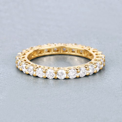 1.50 Carat Lab Grown Diamond 14K Yellow Gold Ring - Rings - Custom Crafting Alliance, LLC