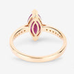 1.51 Carat Genuine Ruby and White Diamond 14K Yellow Gold Ring - Rings - Custom Crafting Alliance, LLC