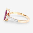 1.51 Carat Genuine Ruby and White Diamond 14K Yellow Gold Ring - Rings - Custom Crafting Alliance, LLC