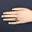 1.51 Carat Genuine Ruby and White Diamond 14K Yellow Gold Ring - Rings - Custom Crafting Alliance, LLC