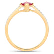 1.51 Carat Genuine Ruby and White Diamond 14K Yellow Gold Ring - Rings - Custom Crafting Alliance, LLC