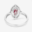 1.52 Carat Genuine Ruby and White Diamond 10K White Gold Ring - Rings - Custom Crafting Alliance, LLC