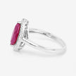 1.52 Carat Genuine Ruby and White Diamond 10K White Gold Ring - Rings - Custom Crafting Alliance, LLC