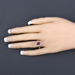 1.52 Carat Genuine Ruby and White Diamond 10K White Gold Ring - Rings - Custom Crafting Alliance, LLC