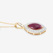 1.52 Carat Genuine Ruby and White Diamond 10K Yellow Gold Pendant - Pendants - Custom Crafting Alliance, LLC