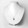 1.52 Carat Genuine Ruby and White Diamond 10K Yellow Gold Pendant - Pendants - Custom Crafting Alliance, LLC