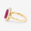 1.52 Carat Genuine Ruby and White Diamond 10K Yellow Gold Ring - Rings - Custom Crafting Alliance, LLC