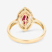 1.52 Carat Genuine Ruby and White Diamond 10K Yellow Gold Ring - Rings - Custom Crafting Alliance, LLC