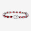 15.30 Carat Genuine Garnet .925 Sterling Silver Bracelet - Bracelets - Custom Crafting Alliance, LLC