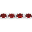 15.30 Carat Genuine Garnet .925 Sterling Silver Bracelet - Bracelets - Custom Crafting Alliance, LLC