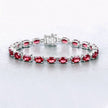 15.30 Carat Genuine Garnet .925 Sterling Silver Bracelet - Bracelets - Custom Crafting Alliance, LLC