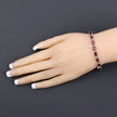 15.30 Carat Genuine Garnet .925 Sterling Silver Bracelet - Bracelets - Custom Crafting Alliance, LLC
