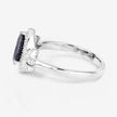 1.54 Carat Genuine Blue Sapphire and White Diamond 14K White Gold Ring - Rings - Custom Crafting Alliance, LLC