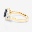 1.54 Carat Genuine Blue Sapphire and White Diamond 14K Yellow Gold Ring - Rings - Custom Crafting Alliance, LLC