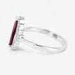 1.54 Carat Genuine Ruby and White Diamond 14K White Gold Ring - Rings - Custom Crafting Alliance, LLC