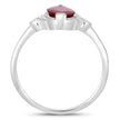 1.54 Carat Genuine Ruby and White Diamond 14K White Gold Ring - Rings - Custom Crafting Alliance, LLC