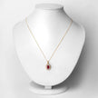 1.55 Carat Genuine Ruby and White Diamond 14K Yellow Gold Pendant - Pendants - Custom Crafting Alliance, LLC