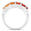 1.56 Carat Genuine Fire Opal .925 Sterling Silver Ring - Rings - Custom Crafting Alliance, LLC