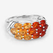 1.56 Carat Genuine Fire Opal .925 Sterling Silver Ring - Rings - Custom Crafting Alliance, LLC