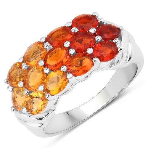 1.56 Carat Genuine Fire Opal .925 Sterling Silver Ring - Rings - Custom Crafting Alliance, LLC