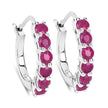 1.56 Carat Genuine Ruby .925 Sterling Silver Earrings - Earrings - Custom Crafting Alliance, LLC