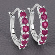 1.56 Carat Genuine Ruby .925 Sterling Silver Earrings - Earrings - Custom Crafting Alliance, LLC