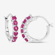 1.56 Carat Genuine Ruby .925 Sterling Silver Earrings - Earrings - Custom Crafting Alliance, LLC