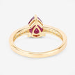 1.56 Carat Genuine Ruby and White Diamond 14K Yellow Gold Ring - Rings - Custom Crafting Alliance, LLC