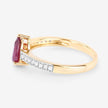 1.56 Carat Genuine Ruby and White Diamond 14K Yellow Gold Ring - Rings - Custom Crafting Alliance, LLC