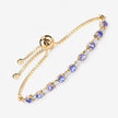 1.56 Carat Genuine Tanzanite and White Diamond .925 Sterling Silver Bracelet - Bracelets - Custom Crafting Alliance, LLC