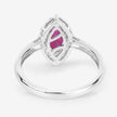 1.57 Carat Genuine Ruby and White Diamond 14K White Gold Ring - Rings - Custom Crafting Alliance, LLC
