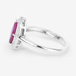 1.57 Carat Genuine Ruby and White Diamond 14K White Gold Ring - Rings - Custom Crafting Alliance, LLC