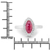 1.57 Carat Genuine Ruby and White Diamond 14K White Gold Ring - Rings - Custom Crafting Alliance, LLC
