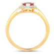 1.57 Carat Genuine Ruby and White Diamond 14K Yellow Gold Ring - Rings - Custom Crafting Alliance, LLC