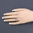 1.57 Carat Genuine Ruby and White Diamond 14K Yellow Gold Ring - Rings - Custom Crafting Alliance, LLC