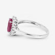 1.58 Carat Genuine Ruby and White Diamond 10K White Gold Ring - Rings - Custom Crafting Alliance, LLC