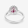 1.58 Carat Genuine Ruby and White Diamond 10K White Gold Ring - Rings - Custom Crafting Alliance, LLC
