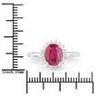 1.58 Carat Genuine Ruby and White Diamond 10K White Gold Ring - Rings - Custom Crafting Alliance, LLC