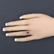 1.58 Carat Genuine Ruby and White Diamond 10K White Gold Ring - Rings - Custom Crafting Alliance, LLC