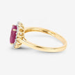 1.58 Carat Genuine Ruby and White Diamond 10K Yellow Gold Ring - Rings - Custom Crafting Alliance, LLC