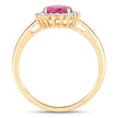 1.58 Carat Genuine Ruby and White Diamond 10K Yellow Gold Ring - Rings - Custom Crafting Alliance, LLC