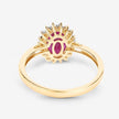 1.58 Carat Genuine Ruby and White Diamond 10K Yellow Gold Ring - Rings - Custom Crafting Alliance, LLC
