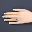 1.58 Carat Genuine Ruby and White Diamond 14K White Gold Ring - Rings - Custom Crafting Alliance, LLC